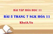 Bài 5 trang 7 SGK Hóa 11: Nội dung về Sự điện li
